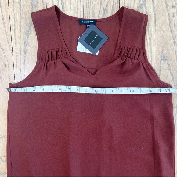 NWT Pleione Women’s Rusty Red Lined Blouse Tank Size X-Small - Picture 8 of 11